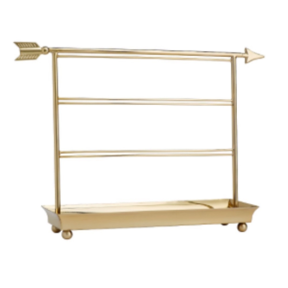 Gold arrow earring holder